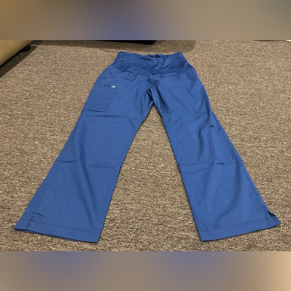 EUC WonderWork M Navy Blue Maternity Scrub Pants elastic stretch waist - Picture 1 of 4